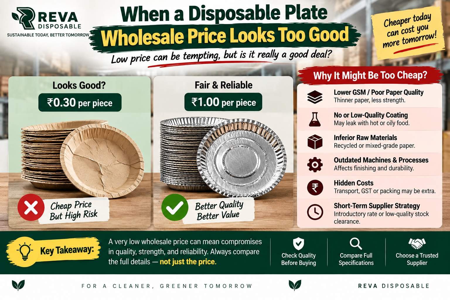 Disposable plate wholesale price comparison cheap vs quality paper plates